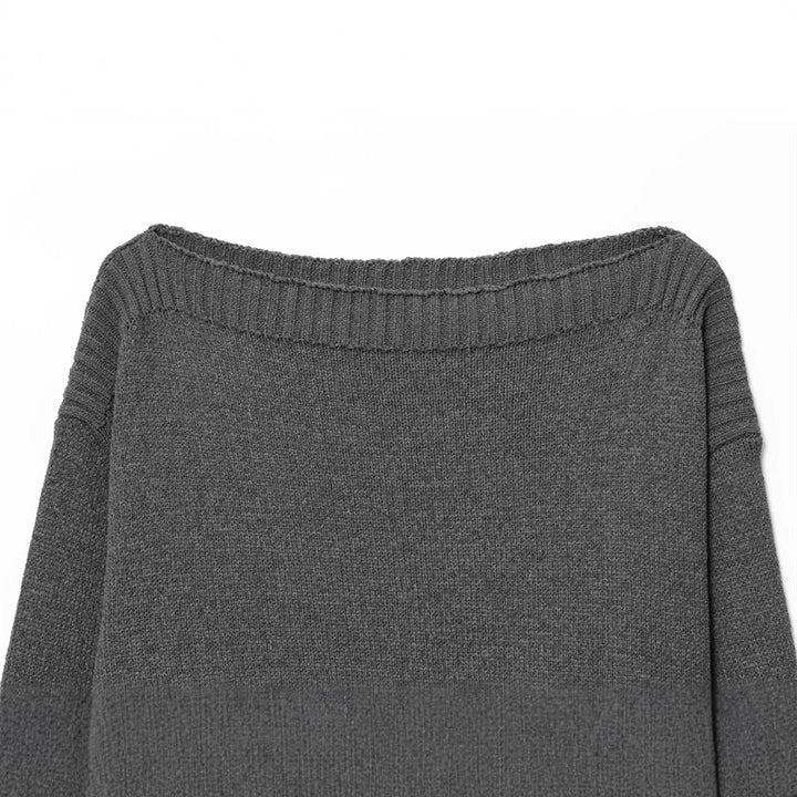 Casual knit sweater for women with drop shoulders and wide ribbed hem Lune London