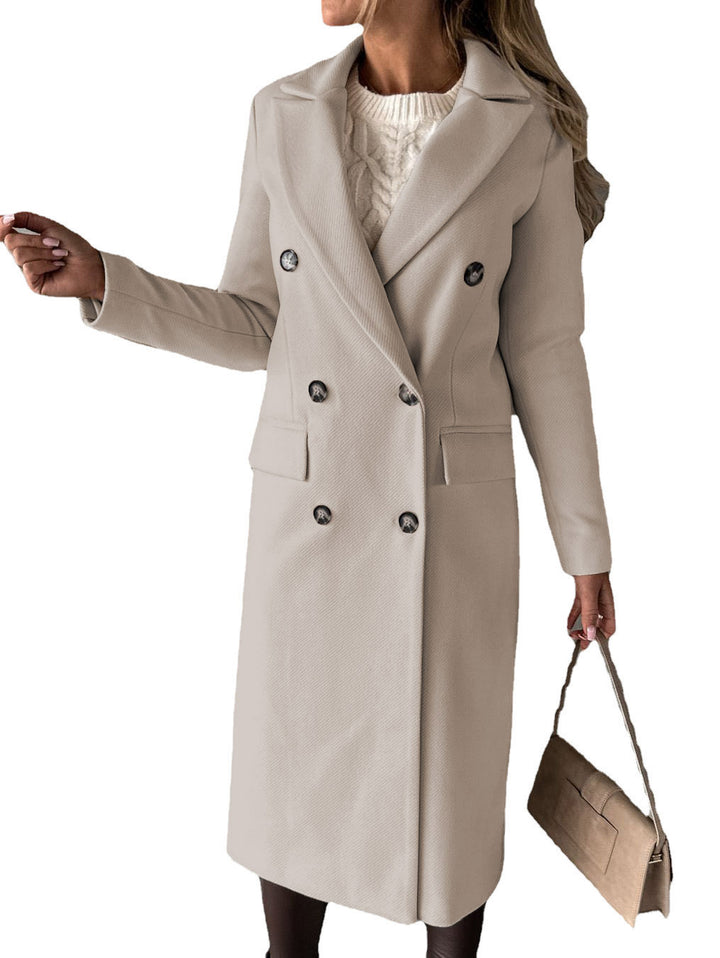 Double-breasted autumn jacket for women with pockets and elegant fit Lune London