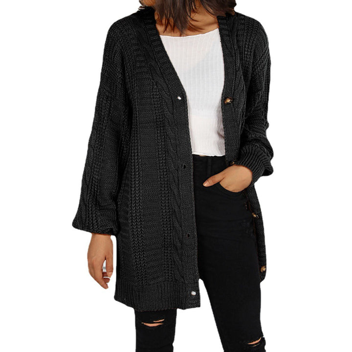 Gilet en tricot épais pour femmes avec patte de boutonnage élégante et manches larges Chic & Stil