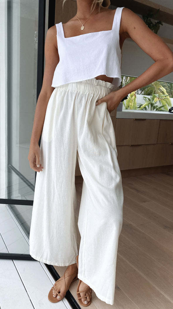 Wide palazzo pants for women with elastic waist and comfortable cut Lune London