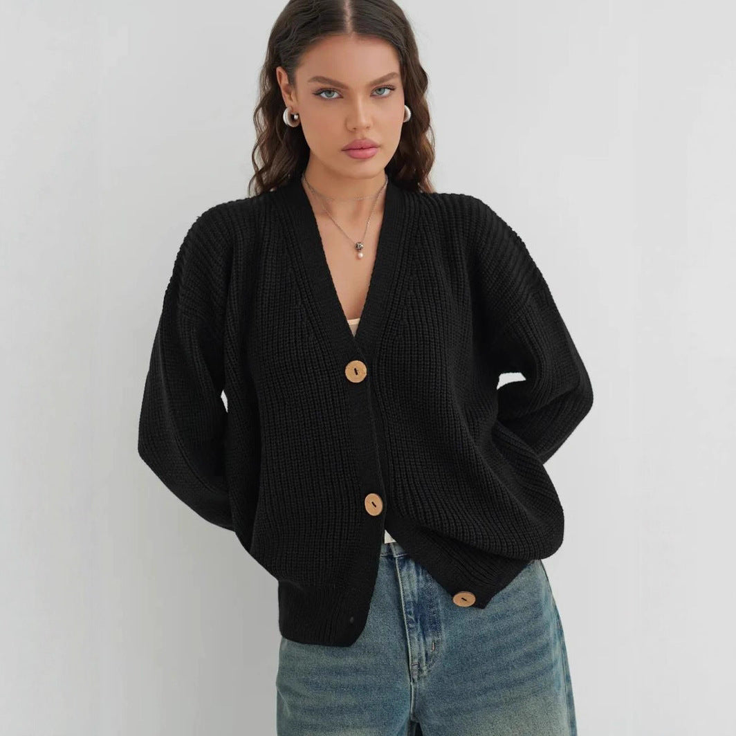 Ladies casual knitted cardigan Lune London