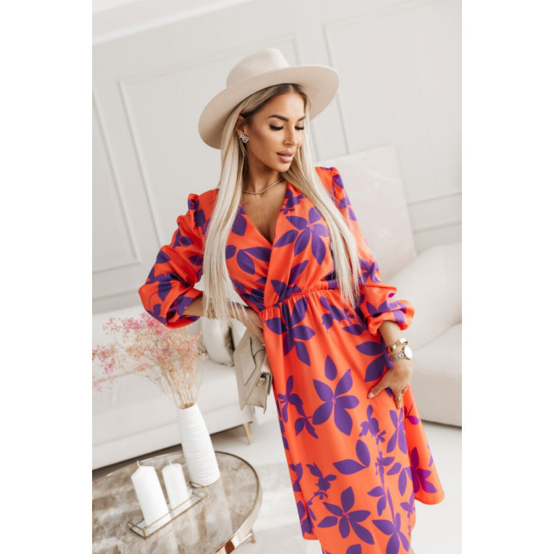 Elegant floral wrap dress for women Lune London