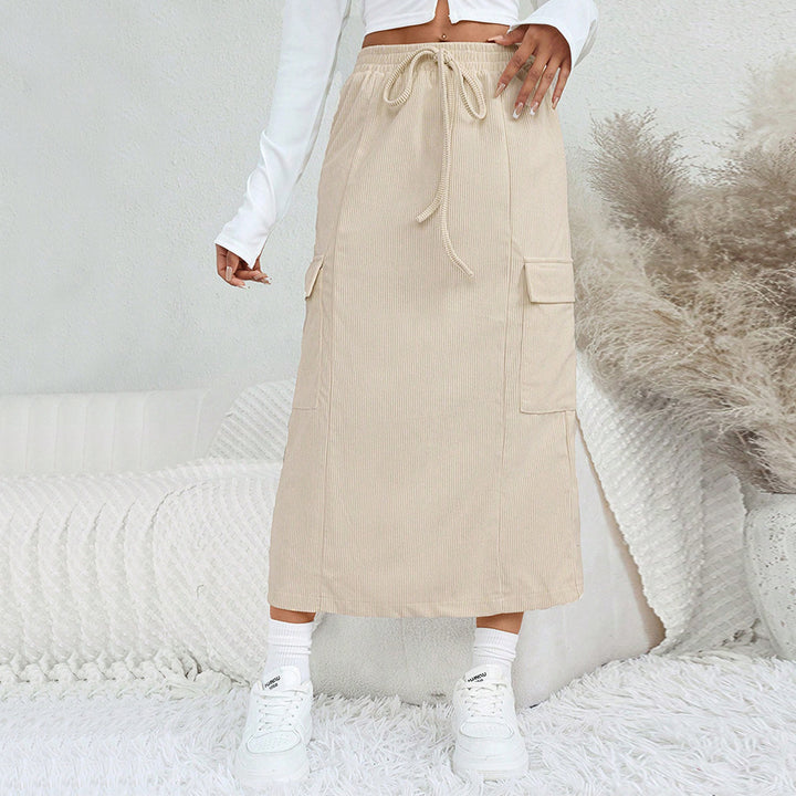 Jupe maxi pour femmes avec poches cargo pratiques et taille réglable Chic & Stil