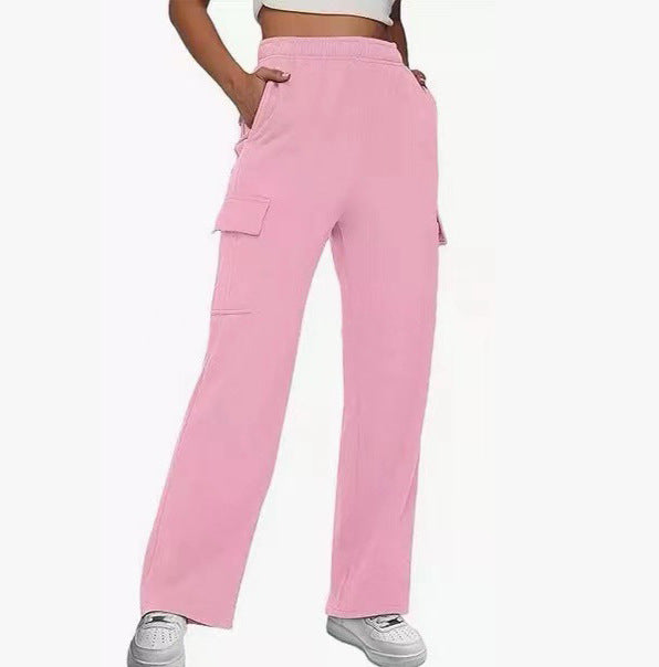Cargo jogging pants for women with elastic waist and practical side pockets Lune London