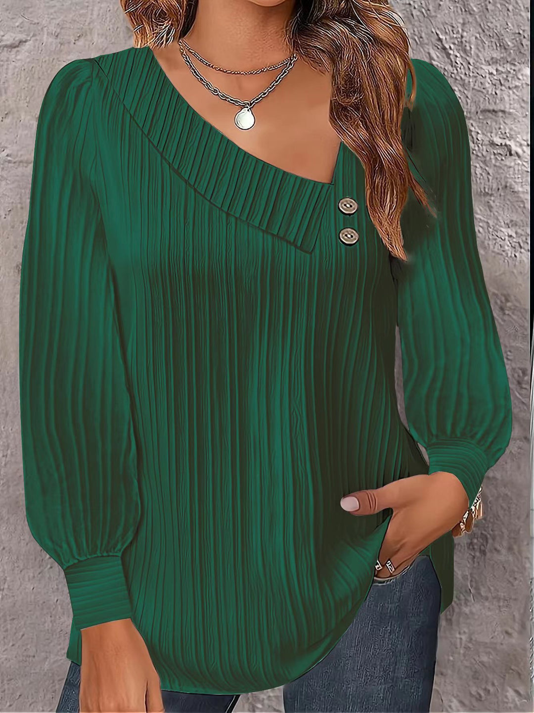 Long sleeve blouse for women with gathers Lune London