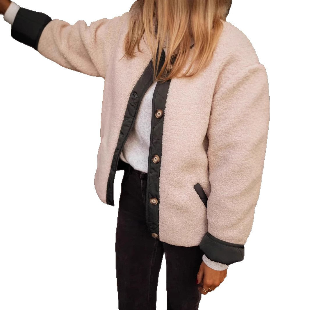 Ladies reversible comfortable jacket with quilted lining and practical pockets Lune London