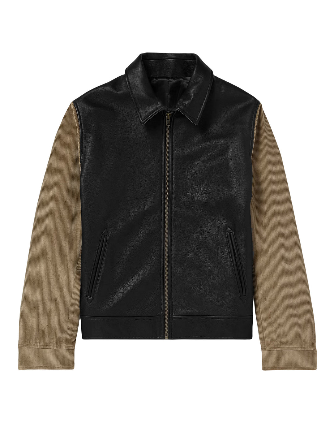 Hybrid leather and corduroy jacket for men Lune London