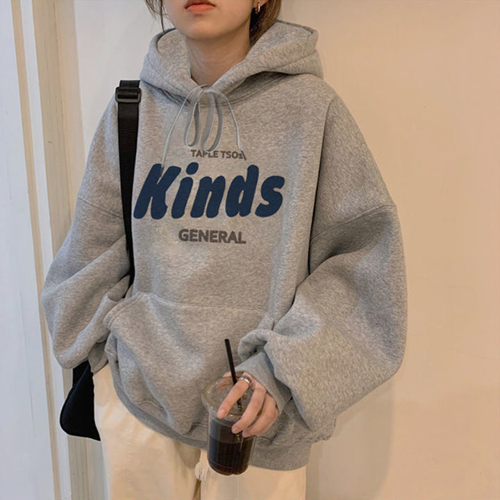 Women's hoodie with casual fit and modern lettering Lune London