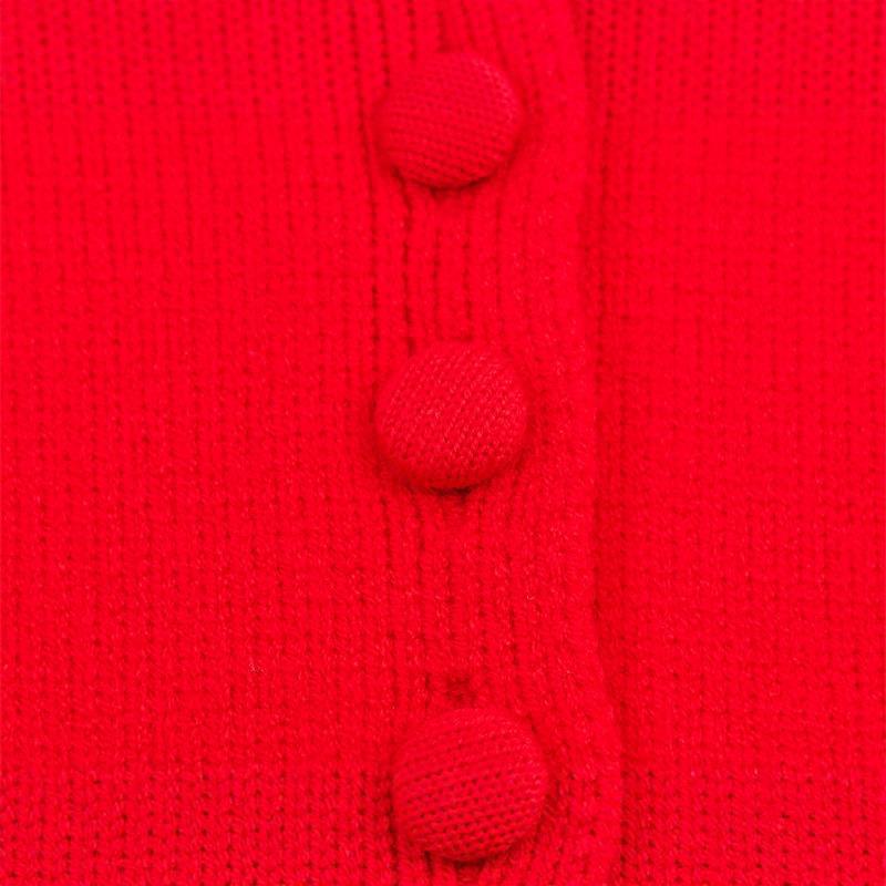 Ladies' knitted jacket with ruffled collar and decorative buttons Lune London