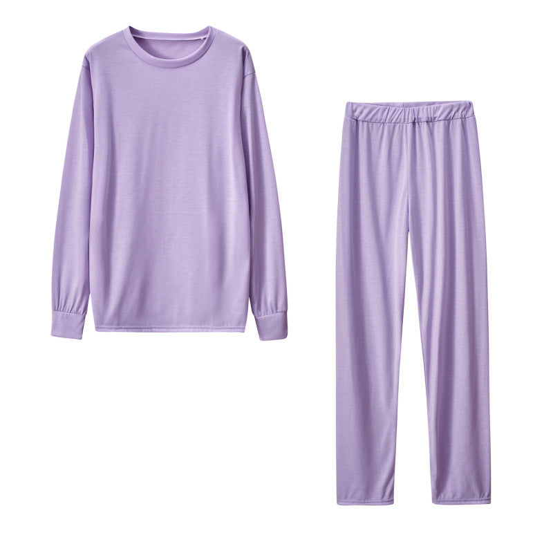 Women's Long Sleeve Pajama Set with Elastic Pants Lune London