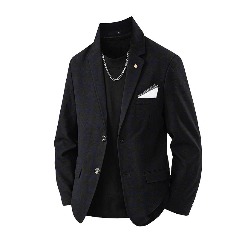 Blazer élégant pour hommes avec un design à carreaux et une fine doublure intérieure Lune London