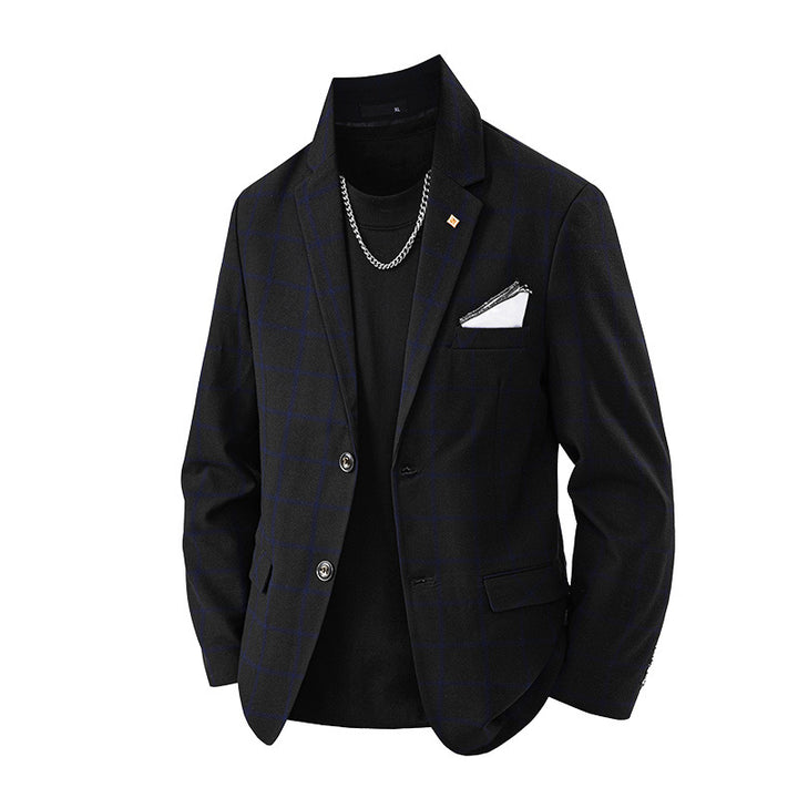 Blazer élégant pour hommes avec un design à carreaux et une fine doublure intérieure Lune London