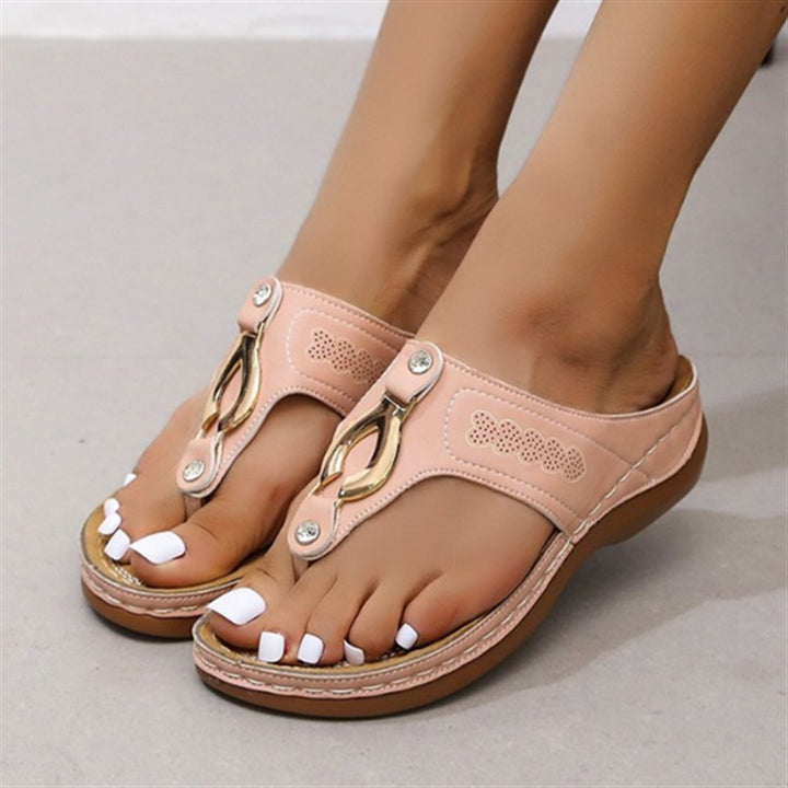 Ladies Comfort Casual Flat Toe Sandals Lune London