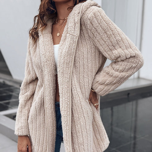 Ladies Comfortable Fleece Jacket with Structured Details Lune London