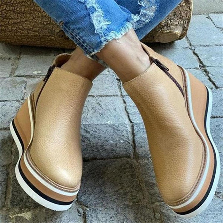 suede ankle boots for women with convenient zipper Lune London