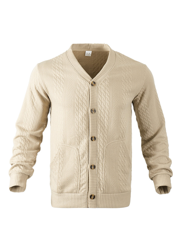 Men's knit jacket with modern details and practical pockets Lune London