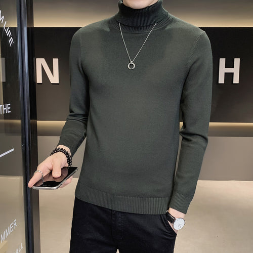 Men's sweater with high collar in soft knit Lune London