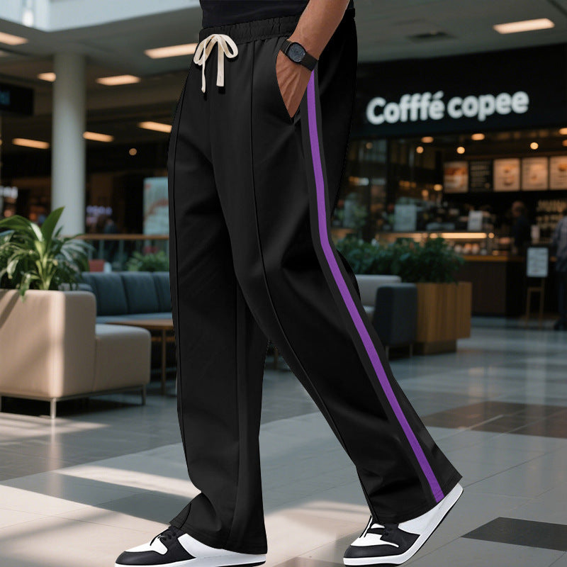 Men's casual leisure pants with contrasting side stripes Lune London