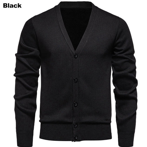 Men's Cozy Cardigan with V-Neck and Button Placket Lune London