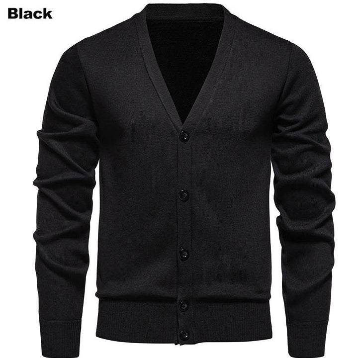 Lune London | Men's cozy knit cardigan with V-neck and button placket
