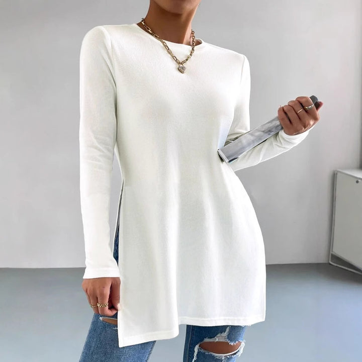 Ladies Long top with side slits and elegant cut Lune London