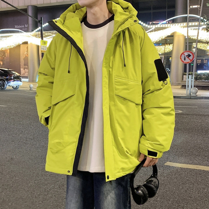 Functional jacket for men with adjustable hood and two large pockets Lune London