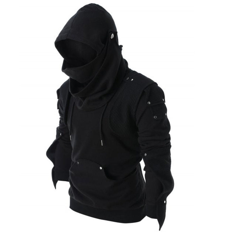 Men's Stylish Hoodie with Innovative Collar and Practical Pockets Lune London