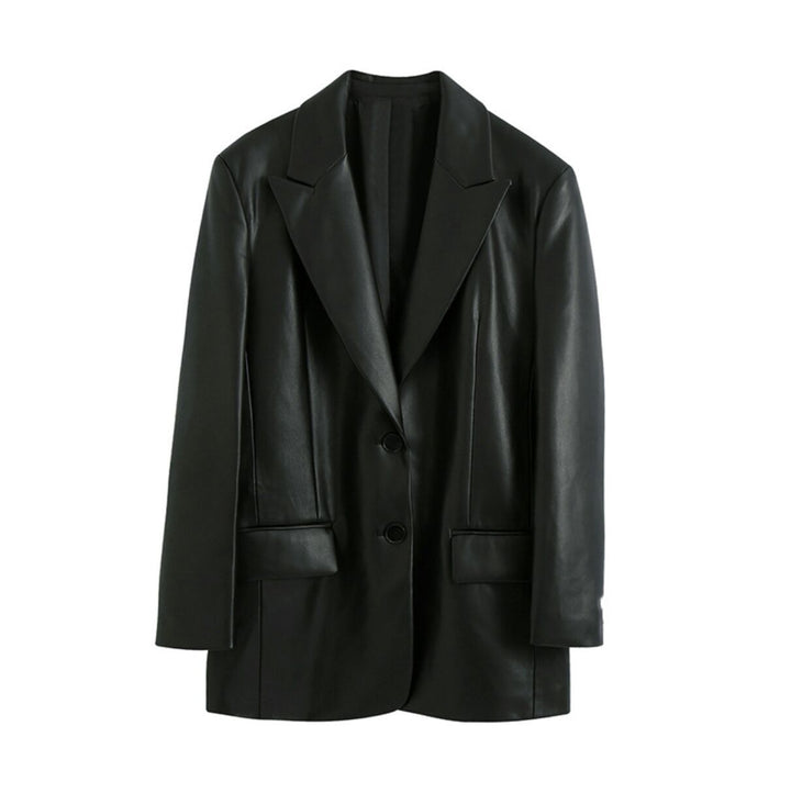 Elegant and stylish leather blazer for women Lune London