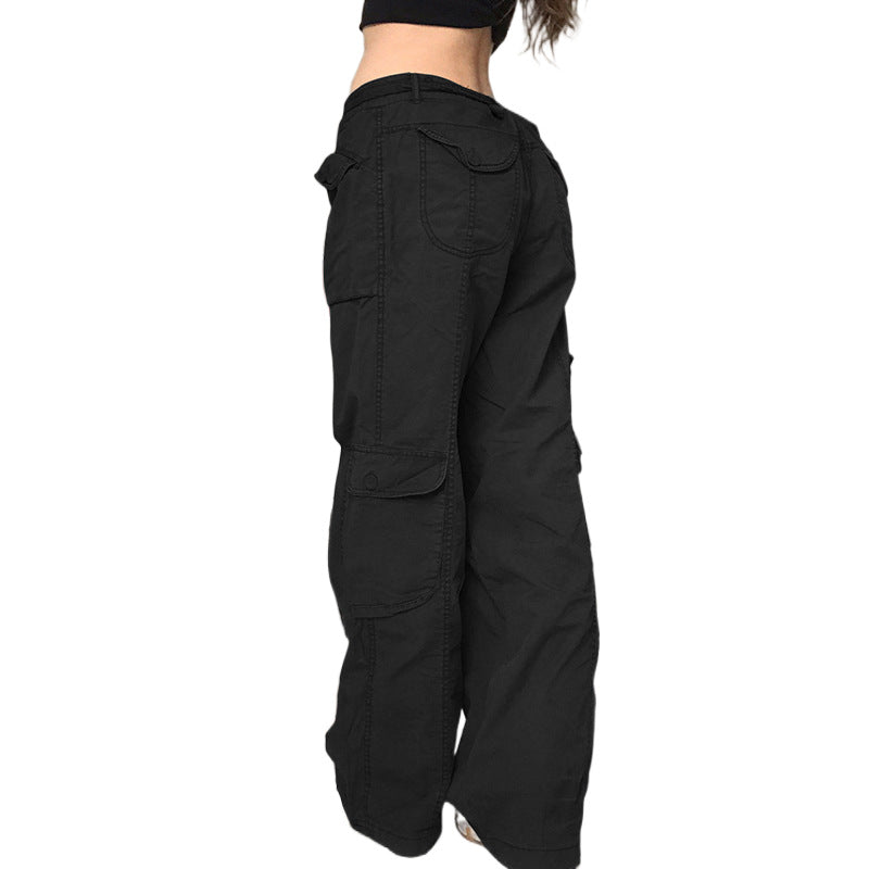 Women's cargo pants with side pockets and adjustable waistband Lune London