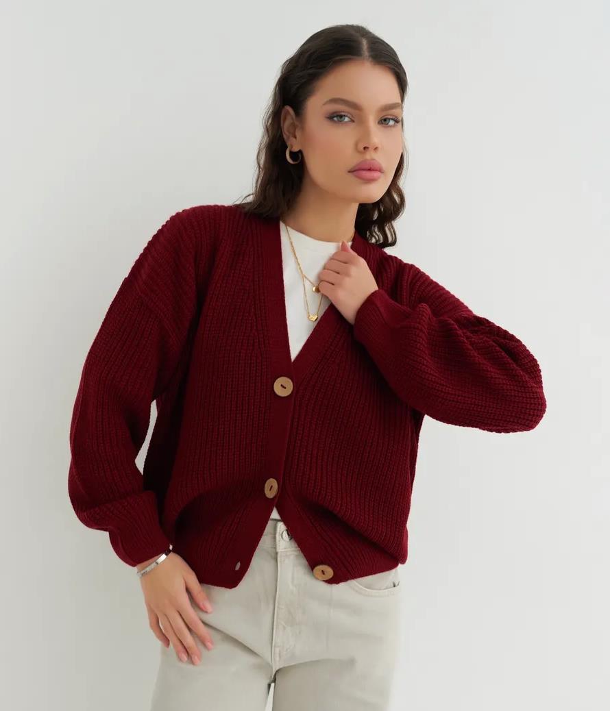 Ladies casual knitted cardigan Lune London