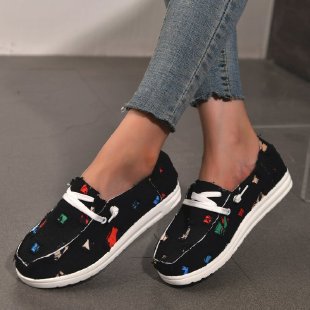 Lune London Colorful Pattern Slip-On Sneakers for Women