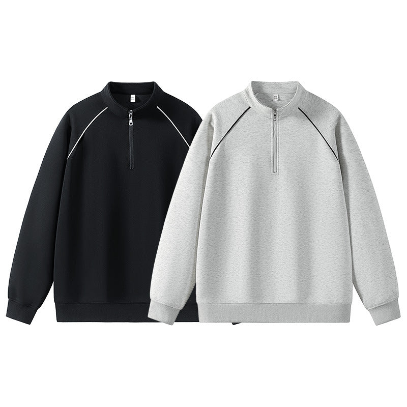 Men's sporty sweater with short zipper opening Lune London