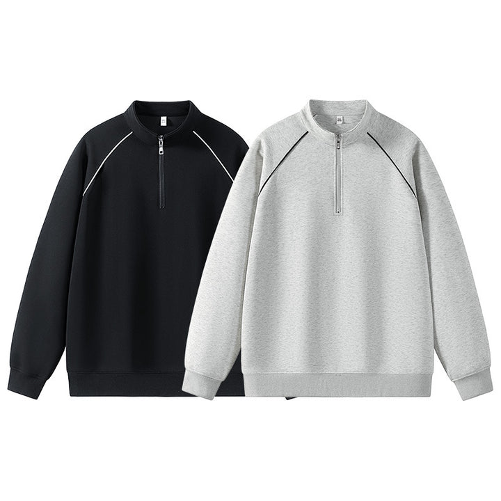 Men's sporty sweater with short zipper opening Lune London