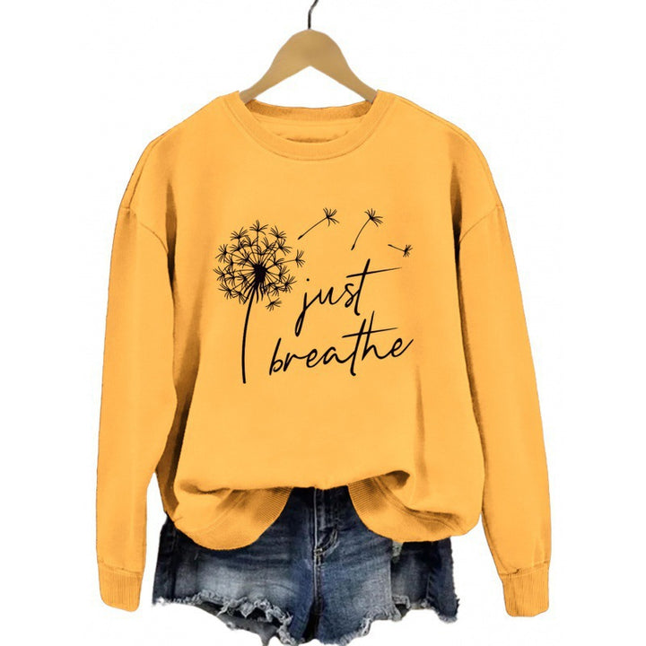 Sweat à capuche pour femmes avec motif de pissenlit inspirant Chic & Stil