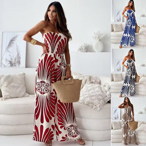 Women strapless wide-leg jumpsuit Lune London