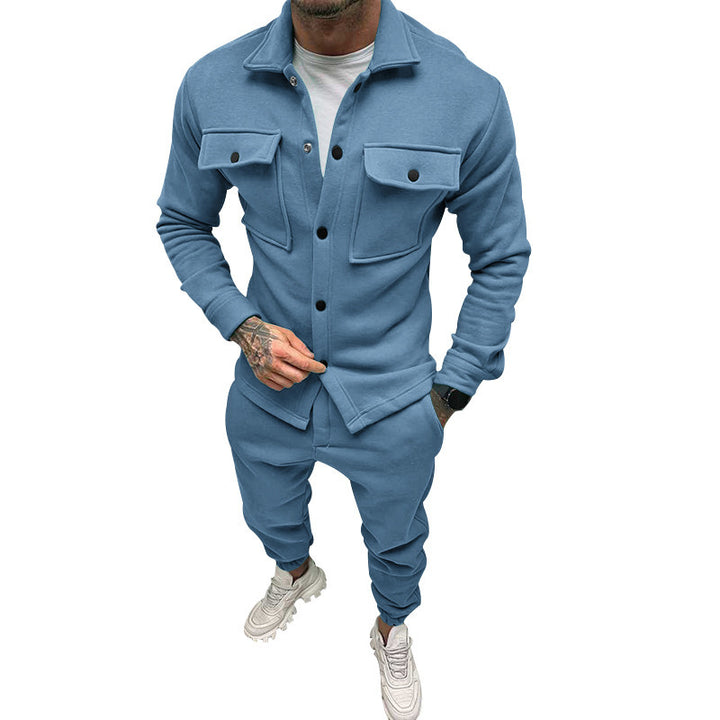 Stylish leisure suit for men with button placket and practical pockets Lune London