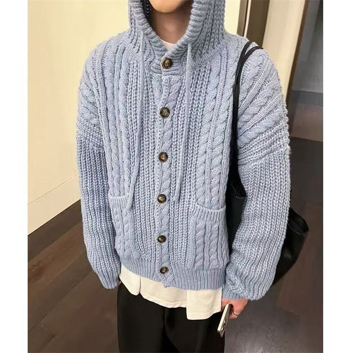 Gilet en tricot épais pour femmes avec capuche et grandes poches Chic & Stil