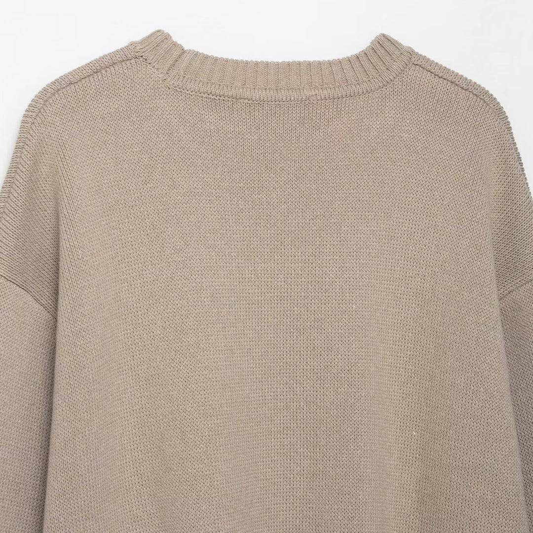 Women elegant casual knit sweater with wide sleeves Lune London