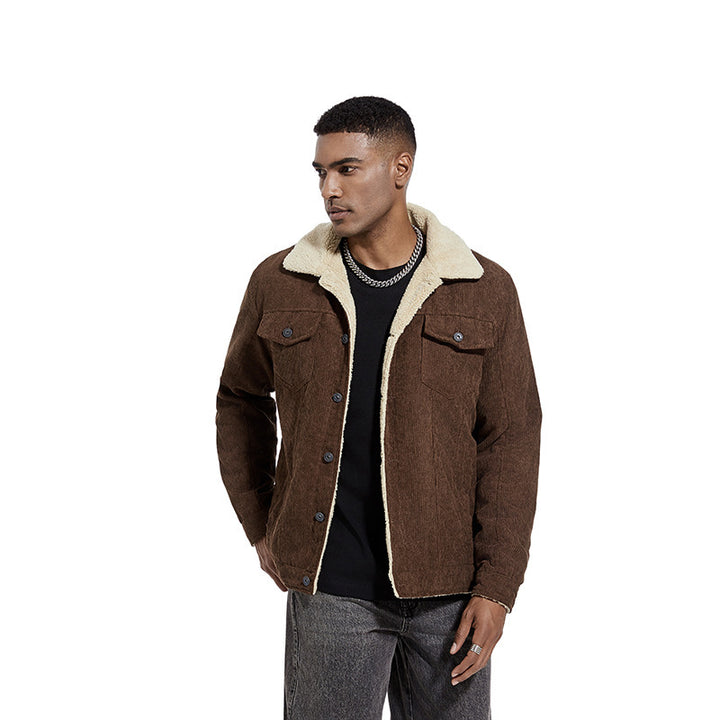 Corduroy jacket for men with soft teddy lining Lune London