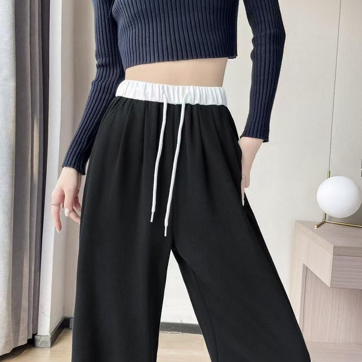 Women's comfortable and stylish wide leg pants with elastic waistband and drawstring Chic & Stil