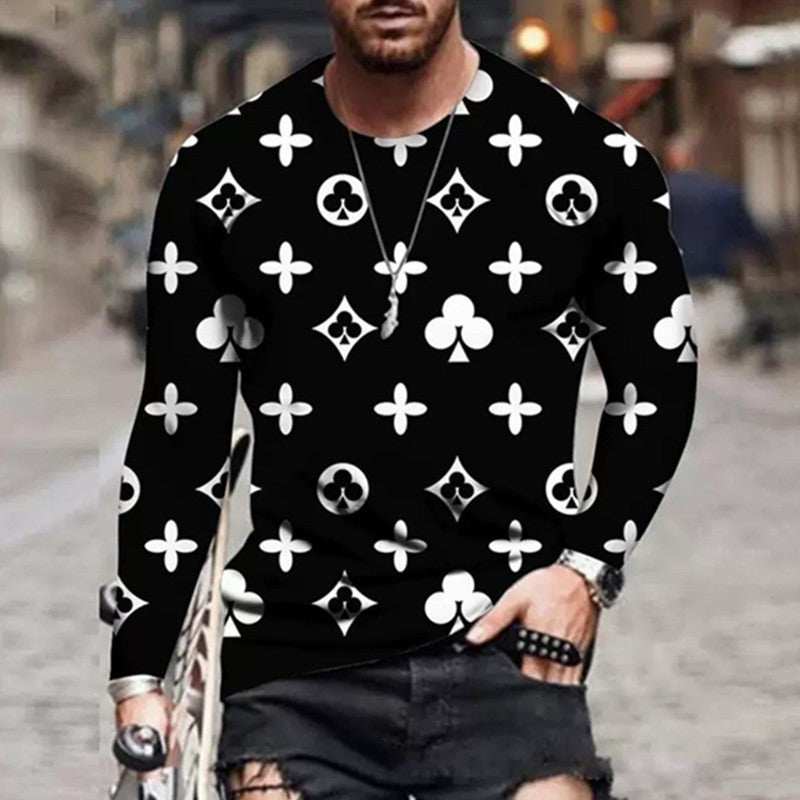 Men's long sleeve shirt with a creative design and colorful symbols Lune London