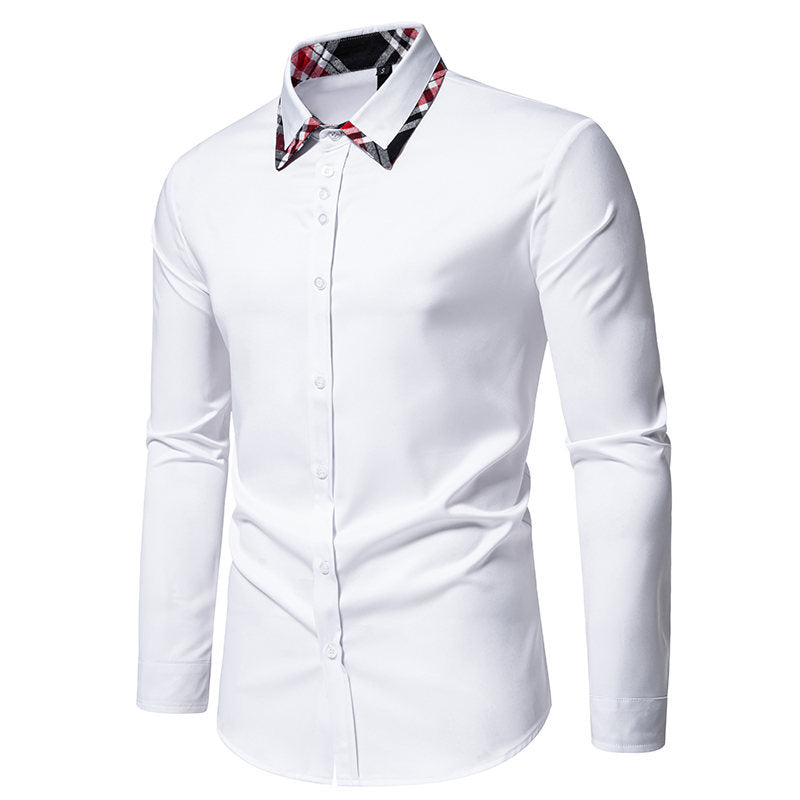 Shirt for men with contrasting collar and modern cut Lune London