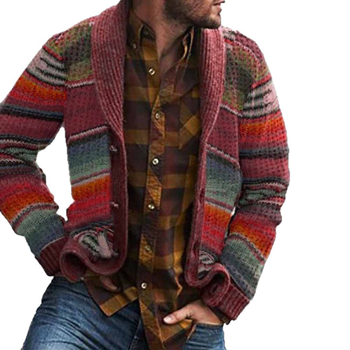 Ladies' knit jacket with colorful pattern Lune London