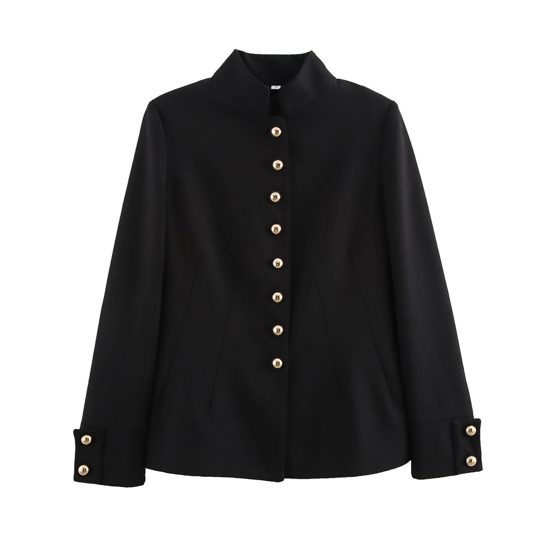 Veste blazer élégante pour femmes avec boutons dorés Lune London