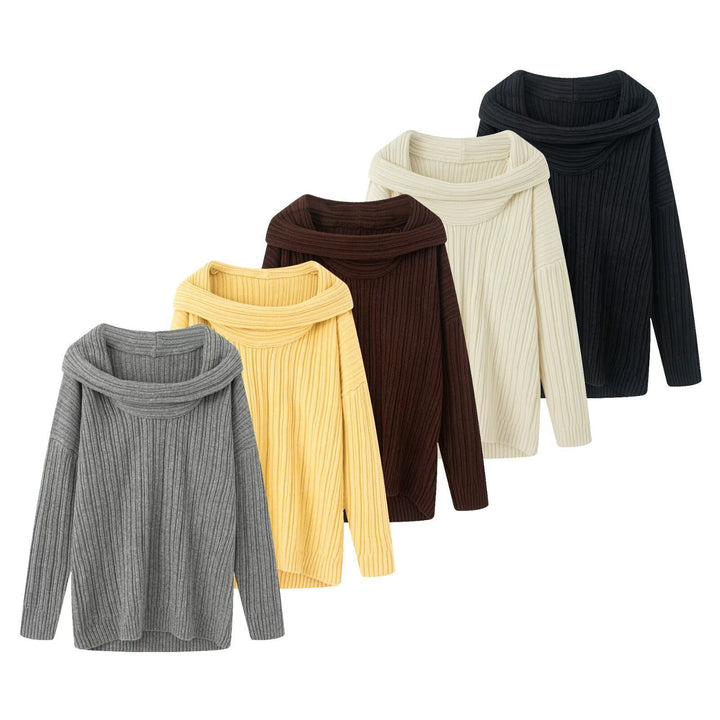 Pull en maille épaisse pour femmes avec un col roulé à la mode Chic & Stil