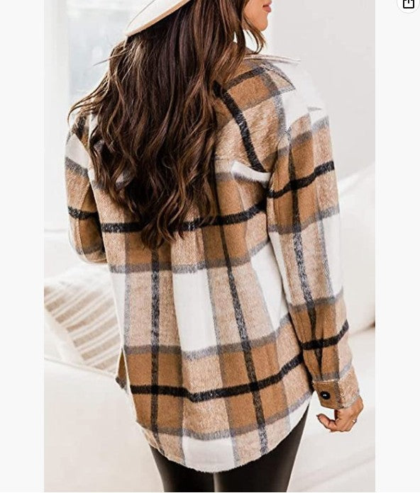 Ladies Plaid Flannel Shirt Lune London