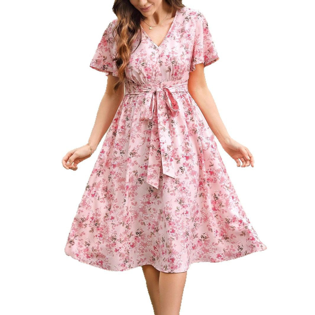 Women flowers wrap dress Lune London