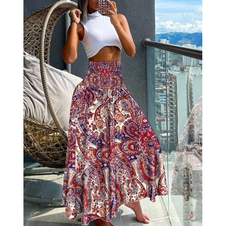 Lune London High Waist Bohemian Maxi Skirt for Women