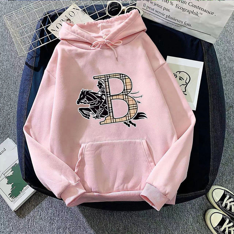 Women's hoodie with a stylish horse motif and luxurious font Chic & Stil