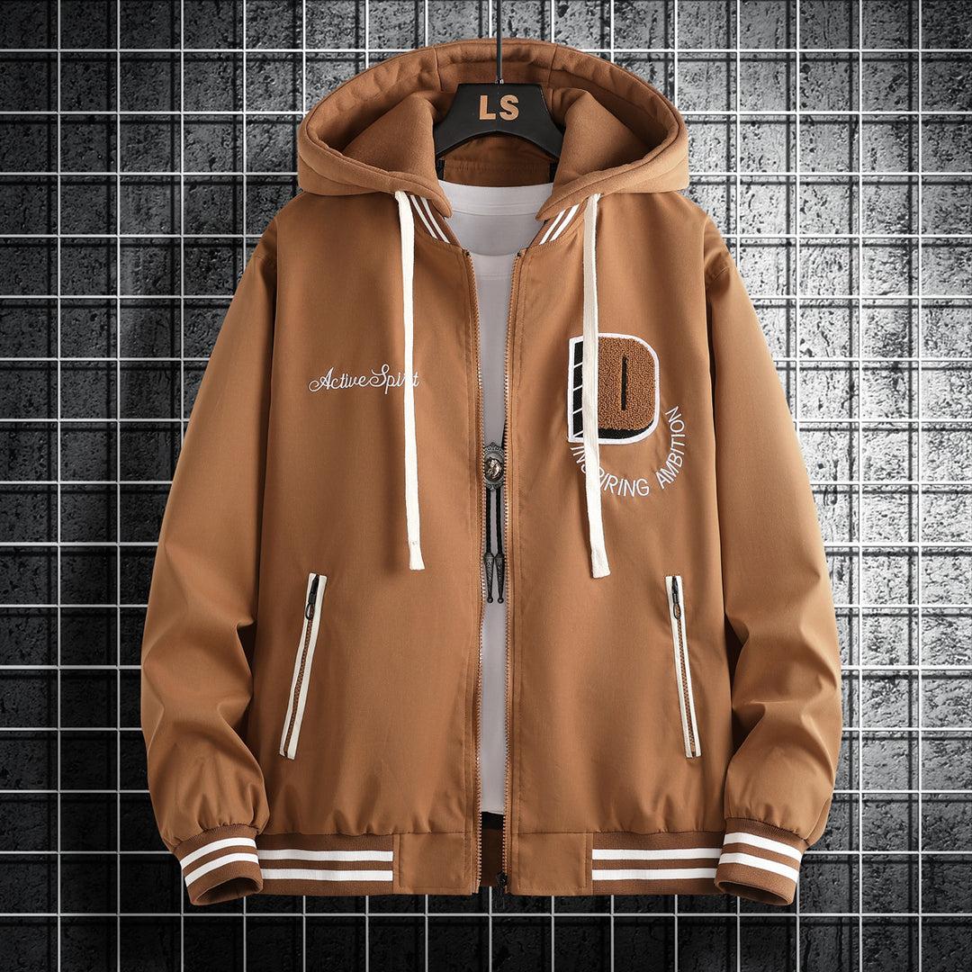Hooded fashion jacket for women with delicate embroidered details and practical pockets Lune London